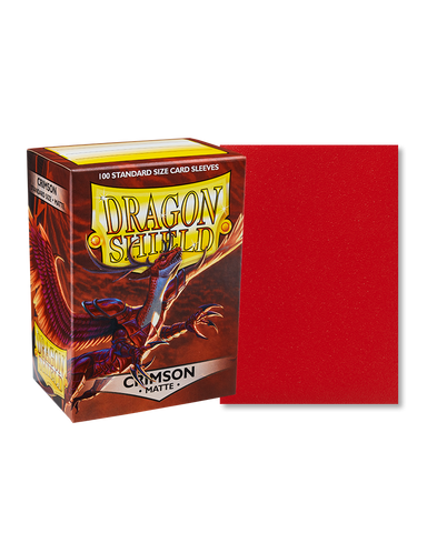 Matte Standard Size Sleeves 100 Crimson