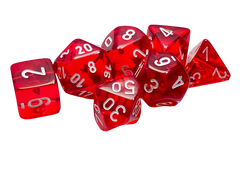 Chessex - Translucent Polyhedral 7 Dice Red / White