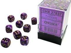 Chessex - Vortex 12mm D6 Dice Block - Purple w/Gold