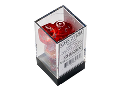 Chessex - Nebula Polyhedral 7 Dice Set - Luminary Red & Silver