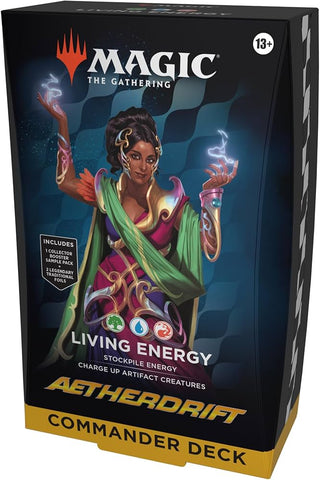 Magic The Gathering Aetherdrift Commander deck - Living Energy (Green-Blue-Red)