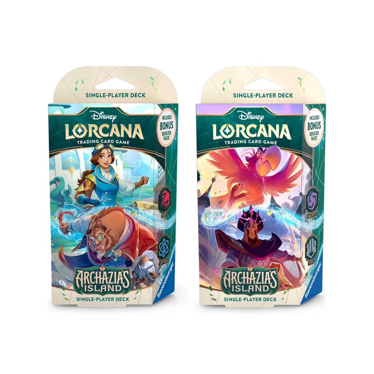 Disney Lorcana Set 7 Archazias Island Starter Deck - Ruby & Saphire (B Dice Cup Cafe Disney Lorcana Set 7 Archazias Island Starter Deck - Ruby & Saphire (B Dice Cup Cafe