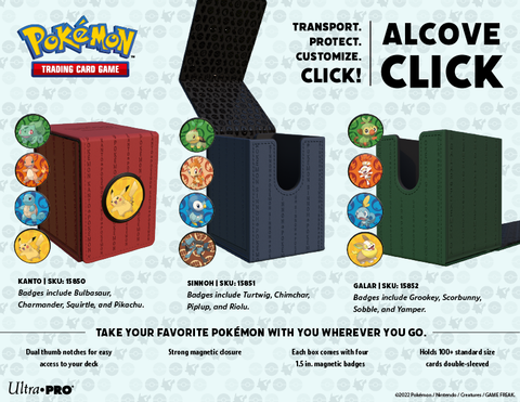 Alcove Click Deck Box - Pokemon Kanto